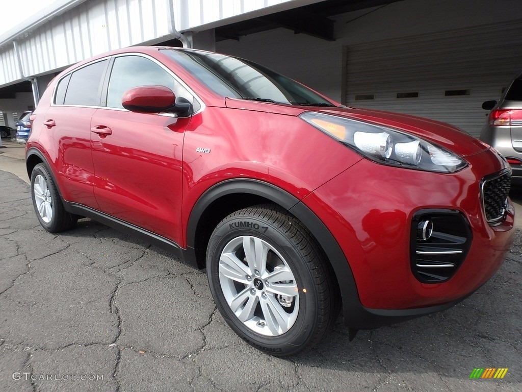 Hyper Red 2018 Kia Sportage LX AWD Exterior Photo #122711858