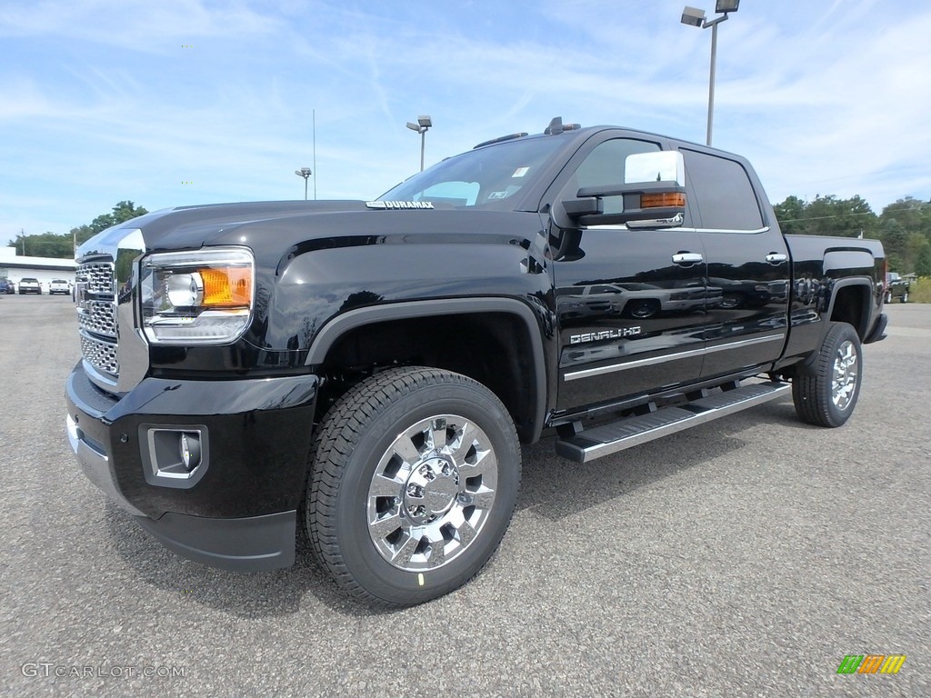 Onyx Black 2018 GMC Sierra 2500HD Denali Crew Cab 4x4 Exterior Photo #122715785