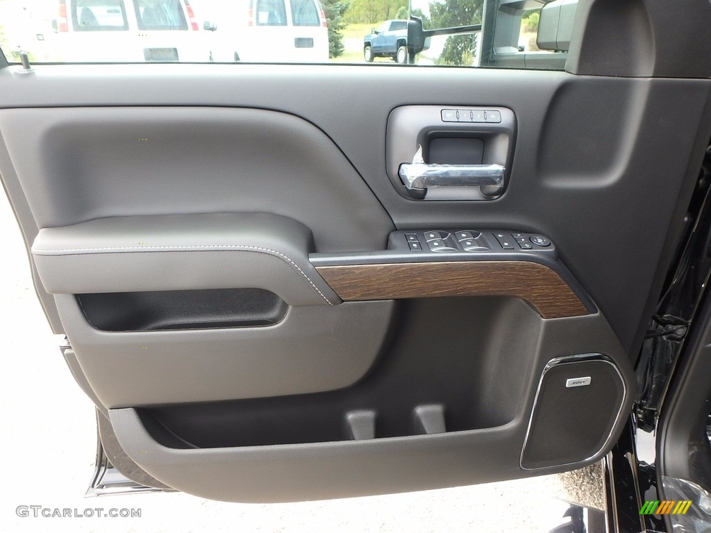 2018 GMC Sierra 2500HD Denali Crew Cab 4x4 Jet Black Door Panel Photo #122716166