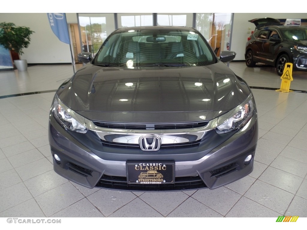 2017 Civic EX-L Sedan - Modern Steel Metallic / Gray photo #3