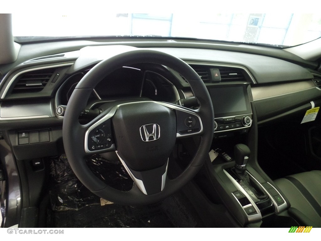 2017 Civic EX-L Sedan - Modern Steel Metallic / Gray photo #7