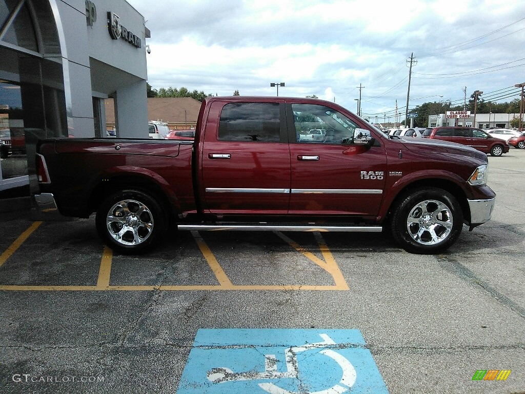 2018 1500 Laramie Crew Cab 4x4 - Delmonico Red Pearl / Canyon Brown/Light Frost Beige photo #5