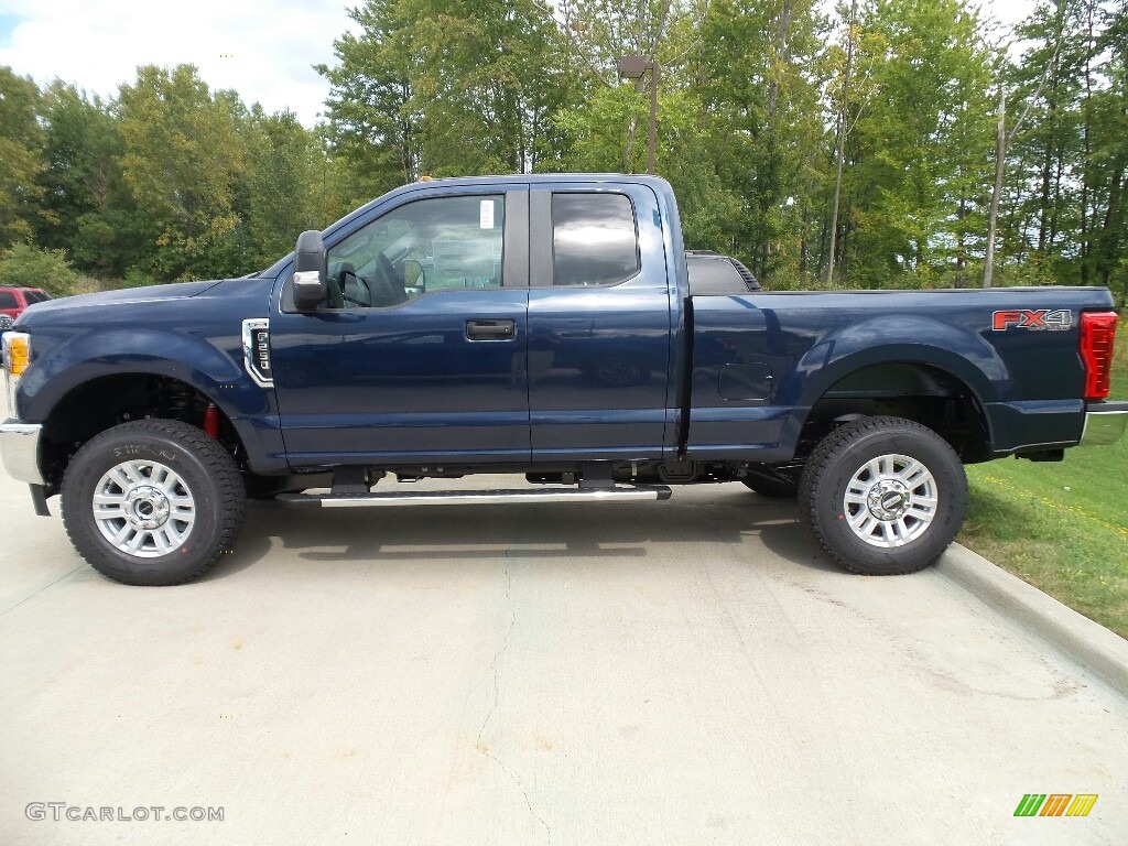 2017 F250 Super Duty XLT SuperCab 4x4 - Blue Jeans / Medium Earth Gray photo #3