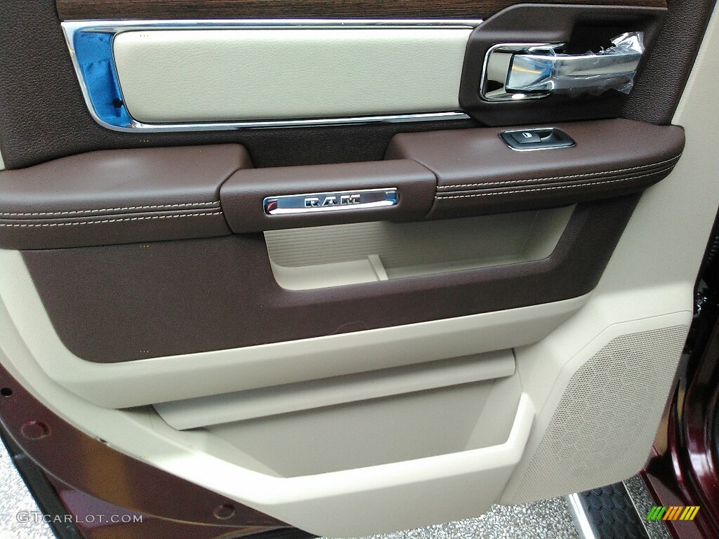 2018 1500 Laramie Crew Cab 4x4 - Delmonico Red Pearl / Canyon Brown/Light Frost Beige photo #12