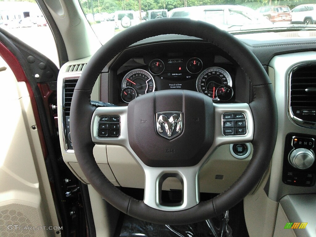 2018 1500 Laramie Crew Cab 4x4 - Delmonico Red Pearl / Canyon Brown/Light Frost Beige photo #14