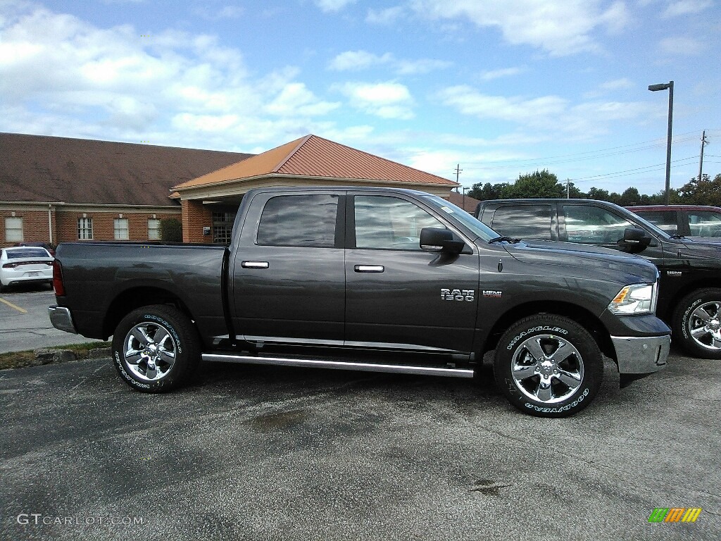 2018 1500 Big Horn Crew Cab 4x4 - Granite Crystal Metallic / Black/Diesel Gray photo #2