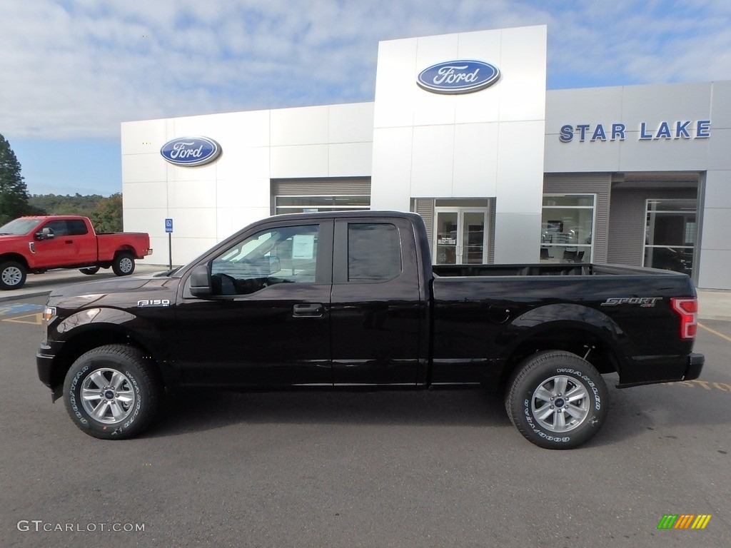 2018 F150 XL SuperCab 4x4 - Magma Red / Black photo #8