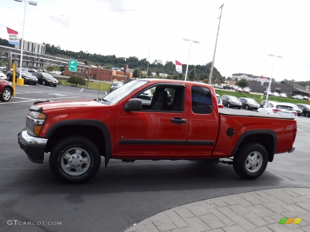2008 Colorado LT Extended Cab 4x4 - Inferno Orange Metallic / Ebony photo #8