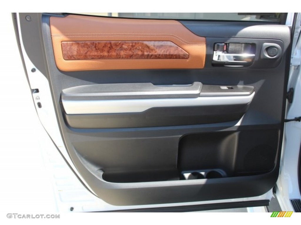 2018 Toyota Tundra 1794 Edition CrewMax 4x4 1794 Edition Black/Brown Door Panel Photo #122739482