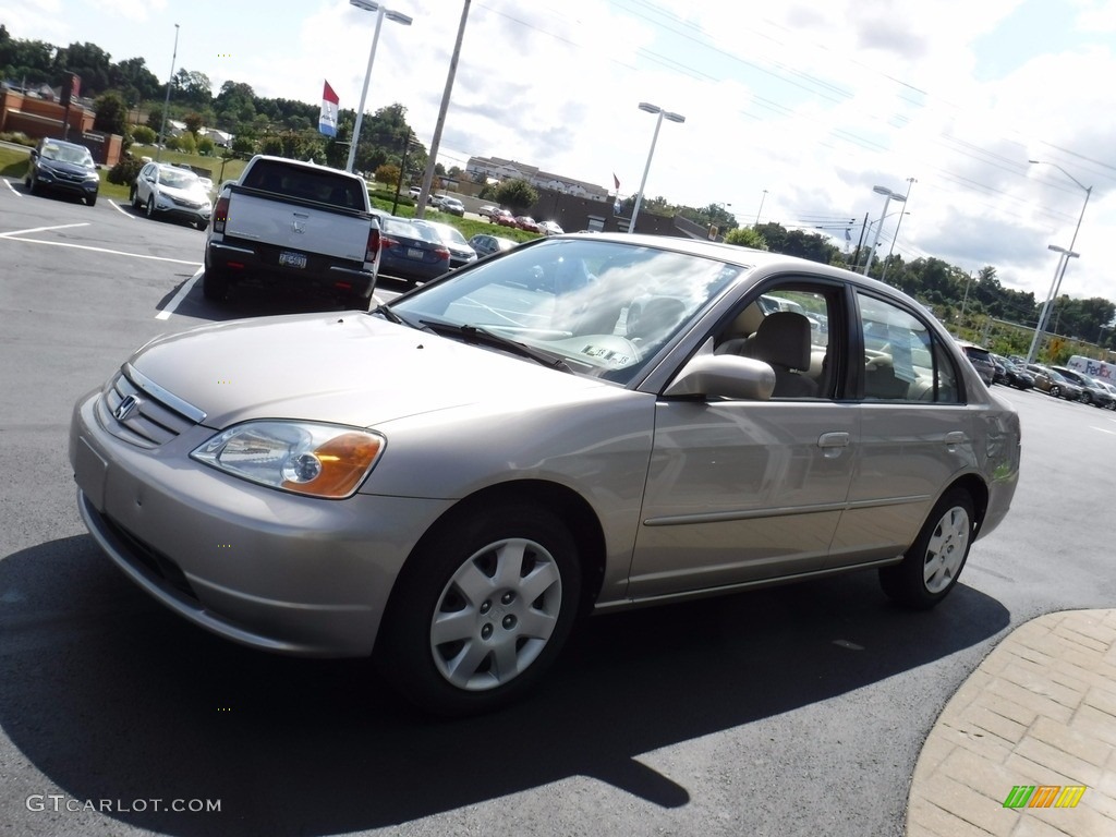 2001 Civic EX Sedan - Titanium Metallic / Beige photo #6