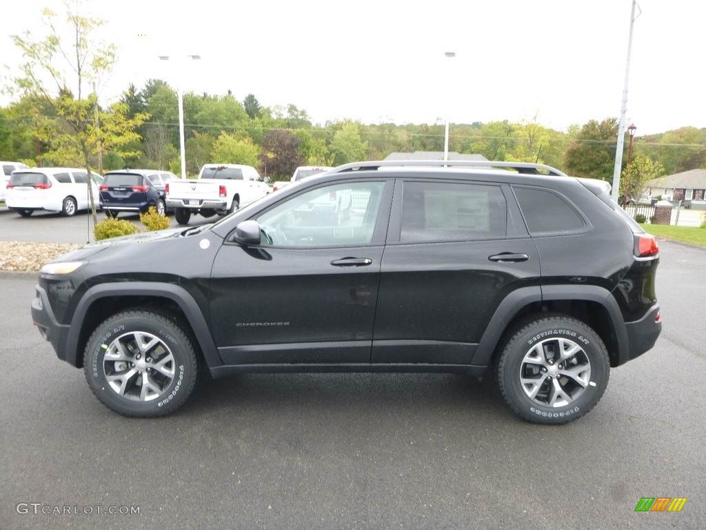 Diamond Black Crystal Pearl 2018 Jeep Cherokee Trailhawk 4x4 Exterior Photo #122743023