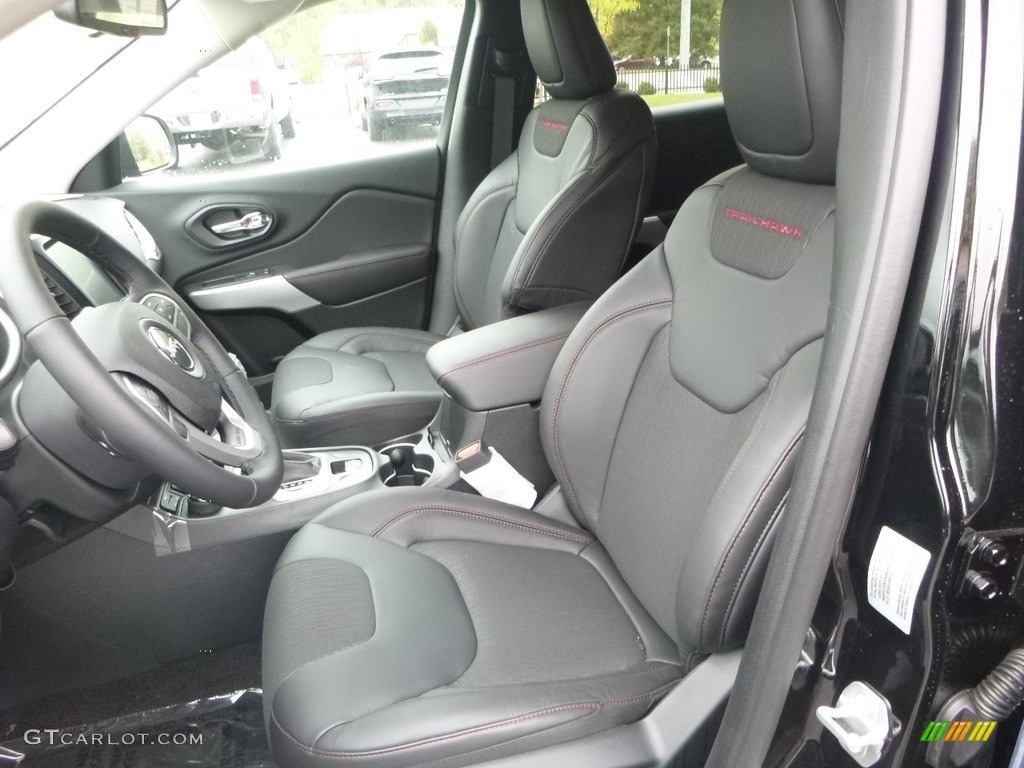 Black Interior 2018 Jeep Cherokee Trailhawk 4x4 Photo #122743394