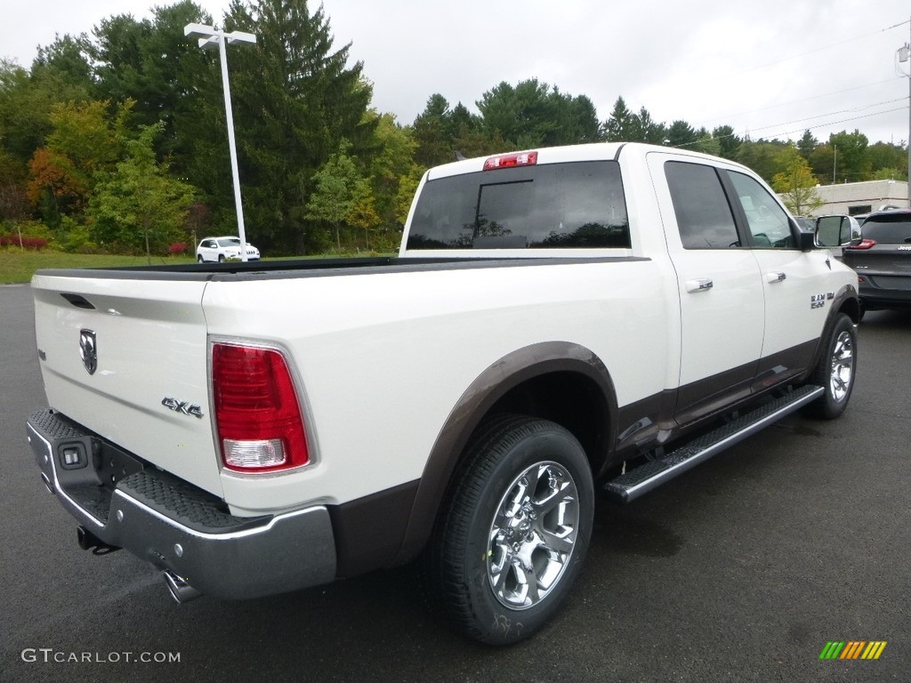 2018 1500 Laramie Crew Cab 4x4 - Pearl White / Canyon Brown/Light Frost Beige photo #5