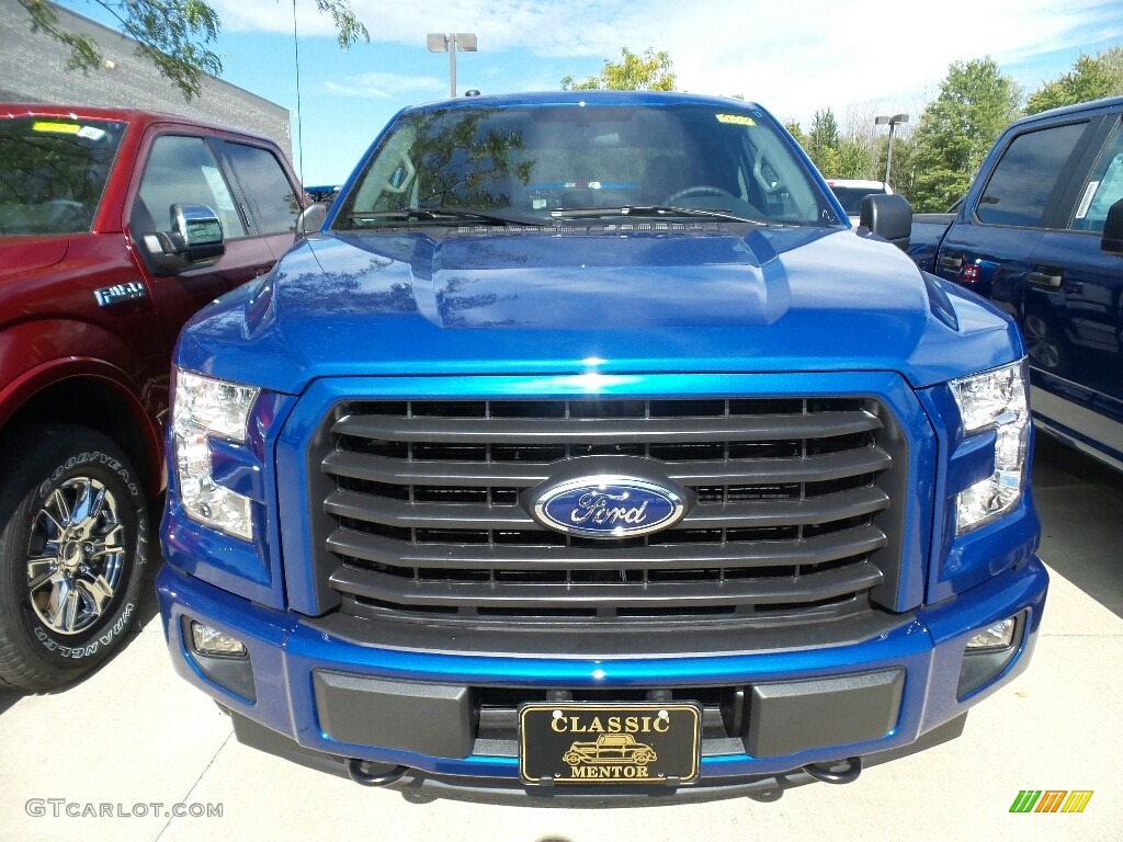 2017 F150 XL SuperCab 4x4 - Lightning Blue / Black photo #2