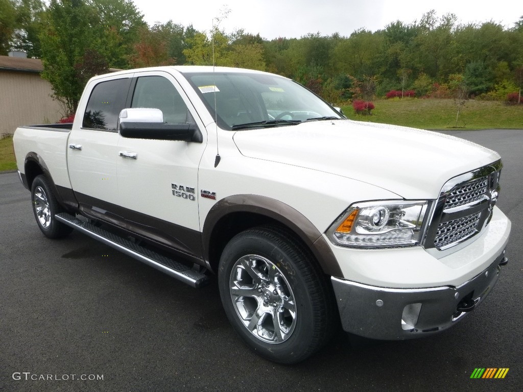 Pearl White 2018 Ram 1500 Laramie Crew Cab 4x4 Exterior Photo #122744762