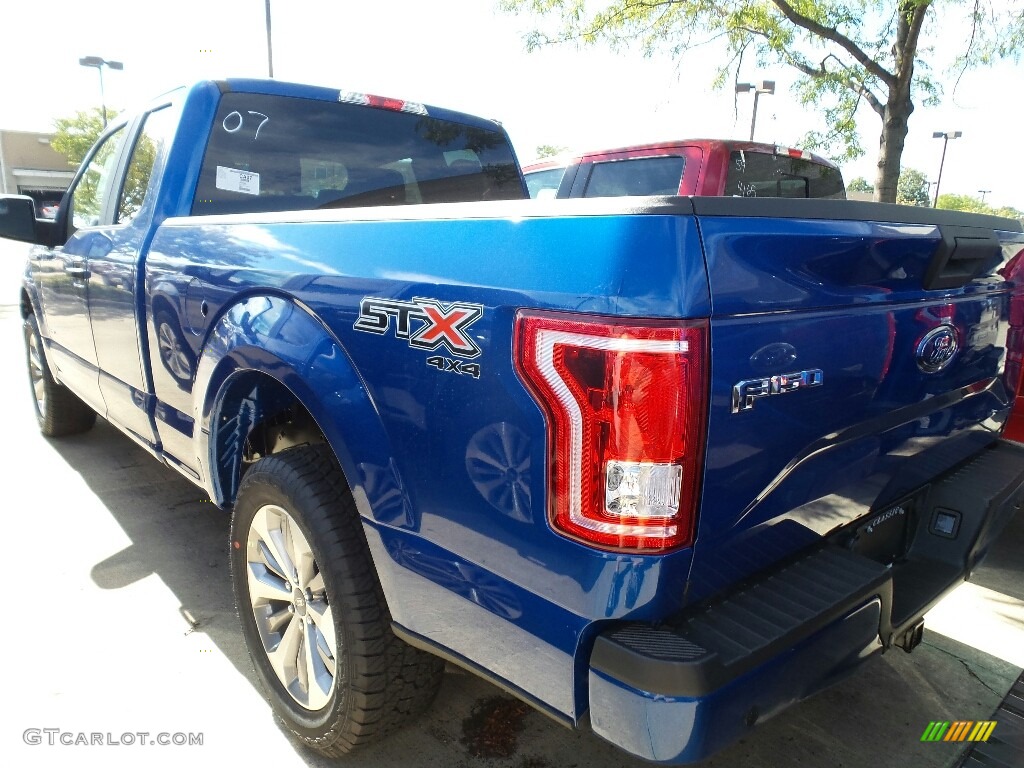 2017 F150 XL SuperCab 4x4 - Lightning Blue / Black photo #3
