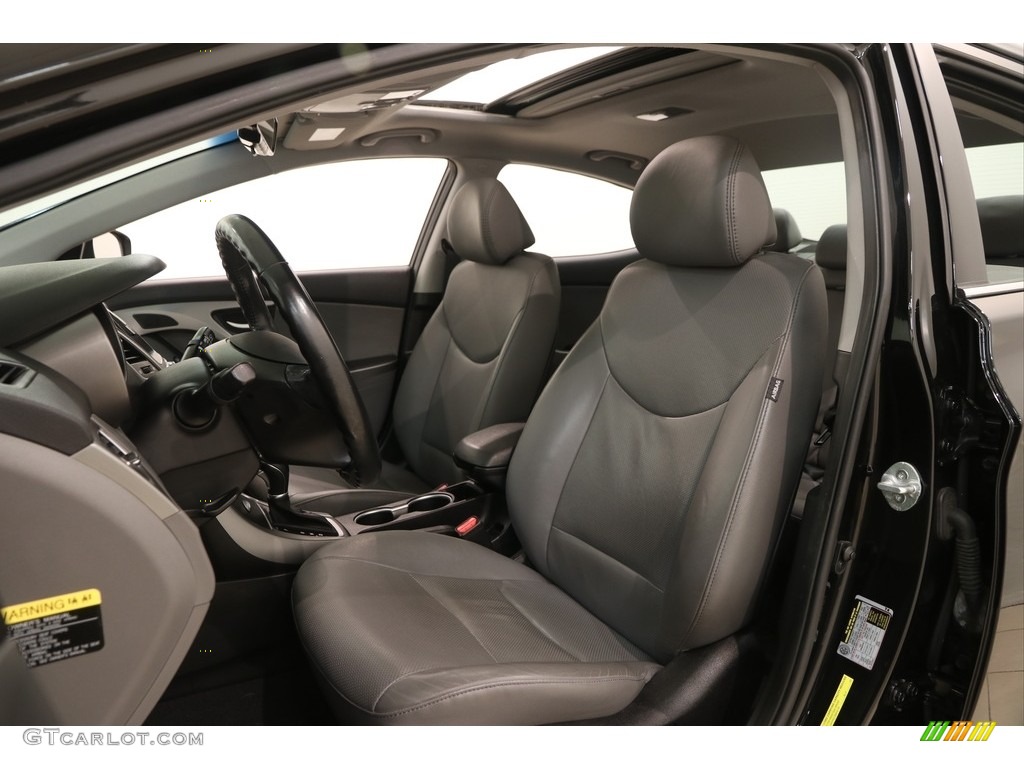 2014 Elantra Limited Sedan - Black / Gray photo #5