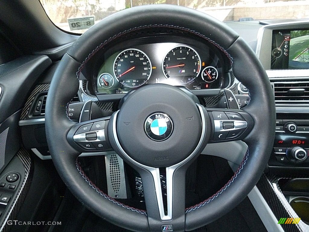 2015 BMW M6 Convertible Silverstone Steering Wheel Photo #122752412