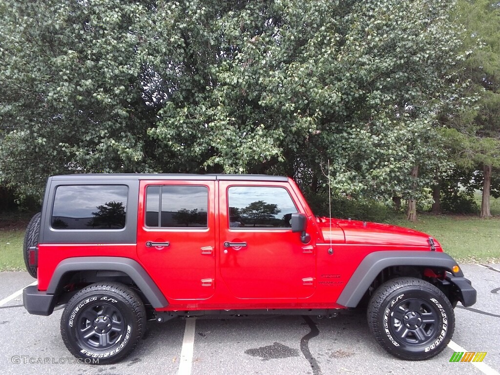 2017 Wrangler Unlimited Sport 4x4 - Firecracker Red / Black photo #5