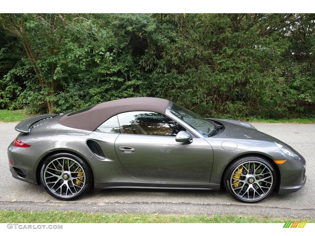 Agate Grey Metallic 2014 Porsche 911 Turbo S Cabriolet Exterior Photo #122756336