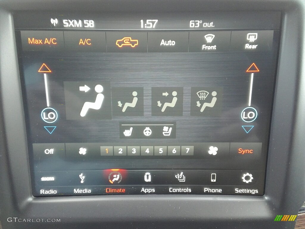 2018 Ram 2500 Laramie Mega Cab 4x4 Controls Photo #122756468