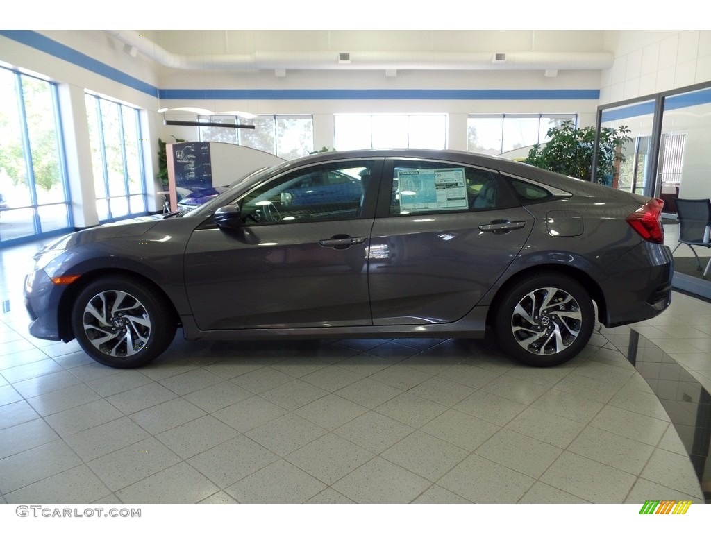 2017 Civic EX Sedan - Modern Steel Metallic / Gray photo #3