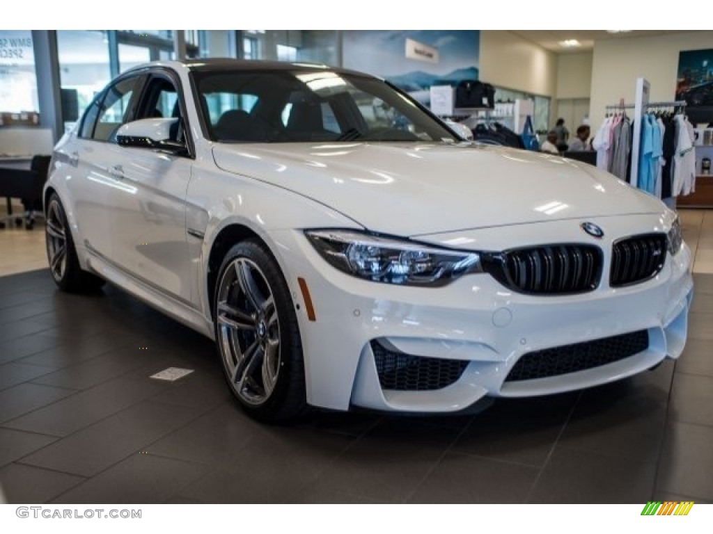 Alpine White 2018 BMW M3 Sedan Exterior Photo #122771396