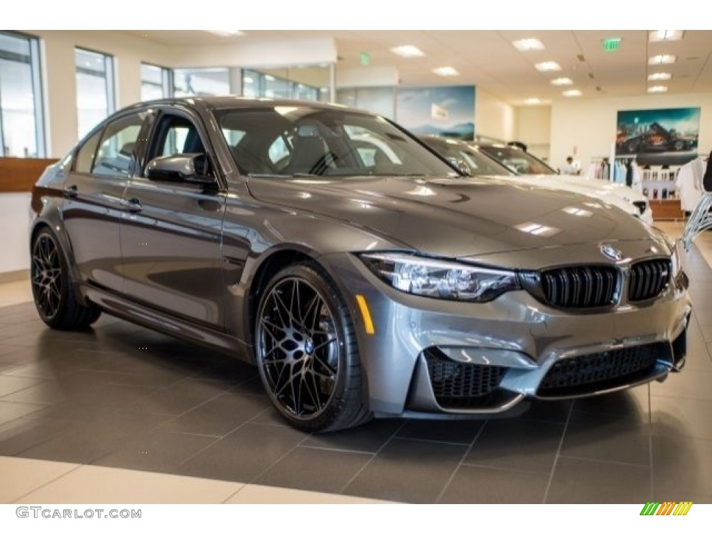 2018 M3 Sedan - Mineral Grey Metallic / Black photo #11