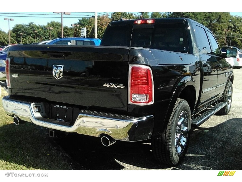 2018 1500 Laramie Crew Cab 4x4 - Brilliant Black Crystal Pearl / Canyon Brown/Light Frost Beige photo #2