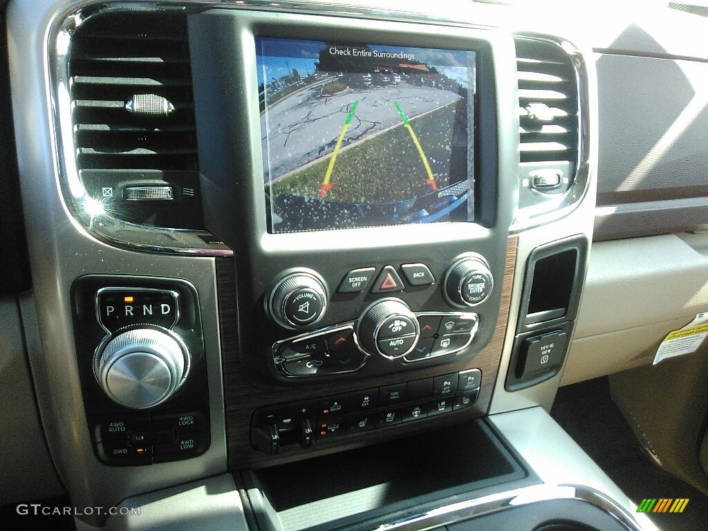 2018 1500 Laramie Crew Cab 4x4 - Brilliant Black Crystal Pearl / Canyon Brown/Light Frost Beige photo #10