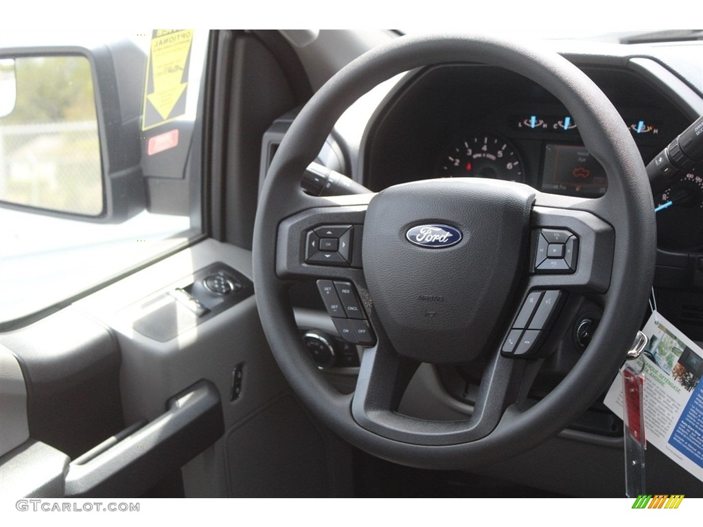 2018 Ford F150 XL Regular Cab Earth Gray Steering Wheel Photo #122777417