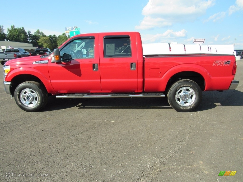 2013 F250 Super Duty XLT Crew Cab 4x4 - Ruby Red Metallic / Steel photo #2