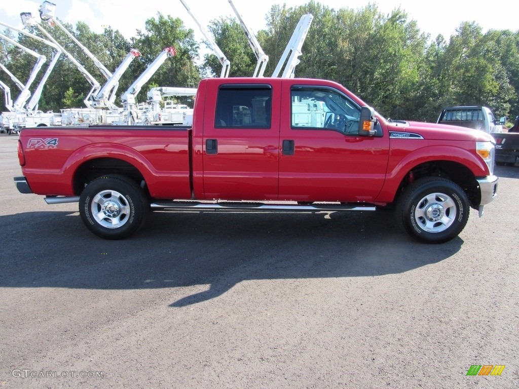 2013 F250 Super Duty XLT Crew Cab 4x4 - Ruby Red Metallic / Steel photo #5