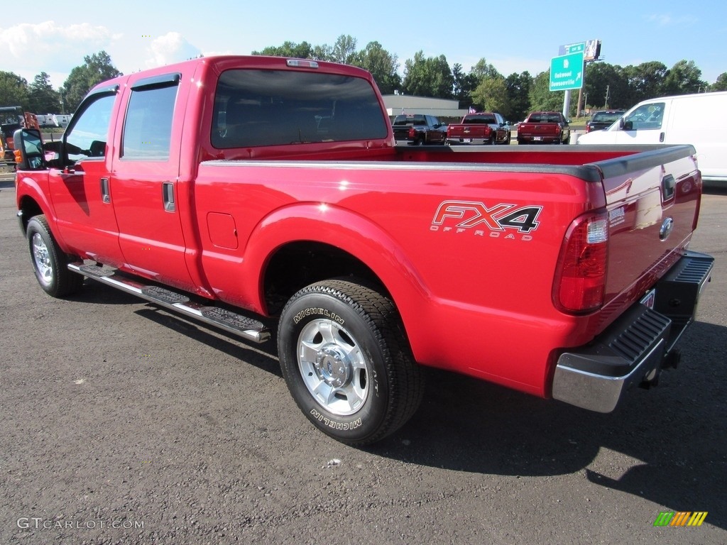 2013 F250 Super Duty XLT Crew Cab 4x4 - Ruby Red Metallic / Steel photo #8