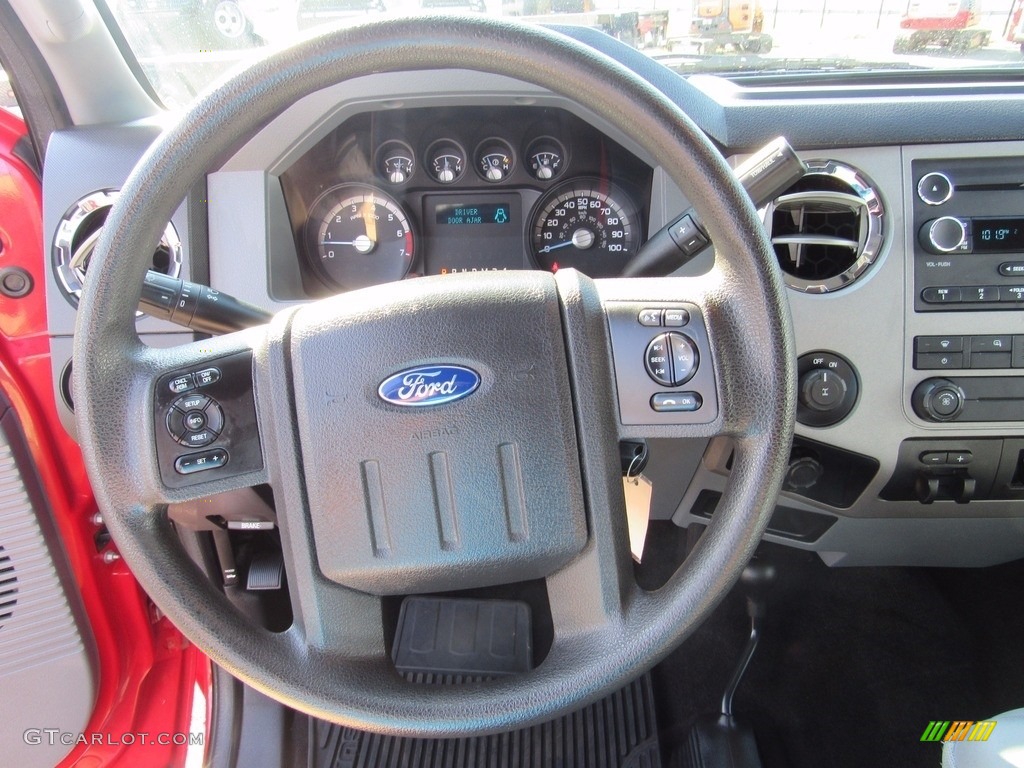 2013 F250 Super Duty XLT Crew Cab 4x4 - Ruby Red Metallic / Steel photo #13