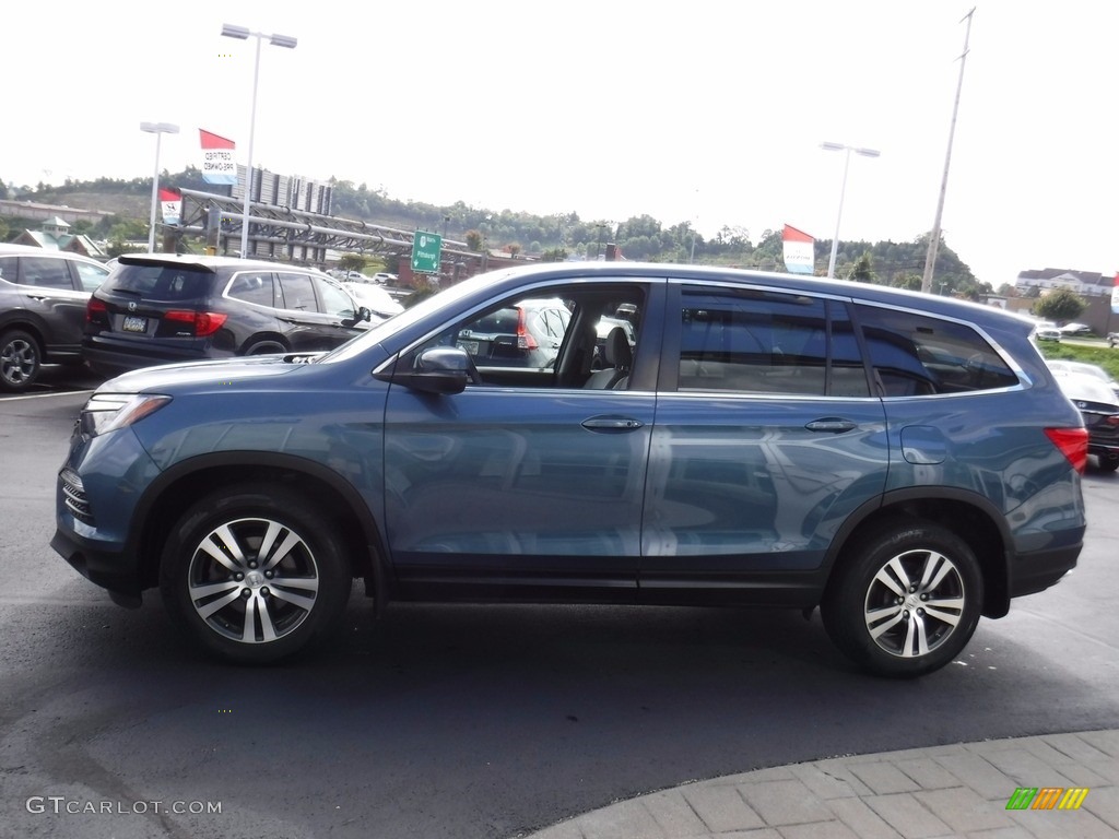 2016 Pilot EX-L AWD - Steel Sapphire Metallic / Gray photo #7