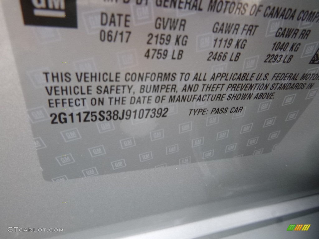 2018 Impala LS - Silver Ice Metallic / Jet Black/Dark Titanium photo #16