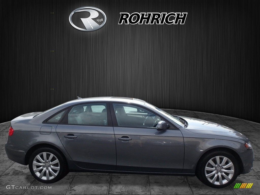 2012 A4 2.0T quattro Sedan - Monsoon Gray Metallic / Black photo #2