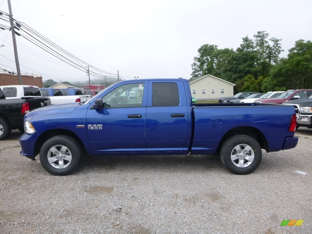2018 1500 Express Quad Cab 4x4 - Blue Streak Pearl / Black/Diesel Gray photo #2