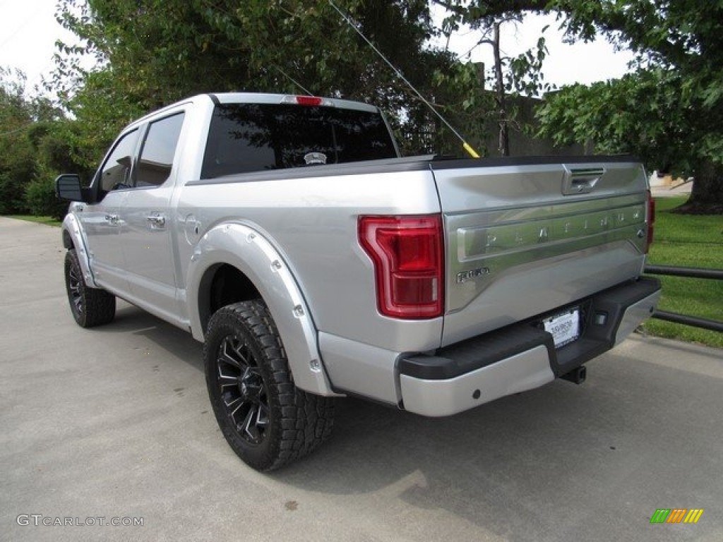 2017 F150 Platinum SuperCrew 4x4 - Ingot Silver / Black photo #13