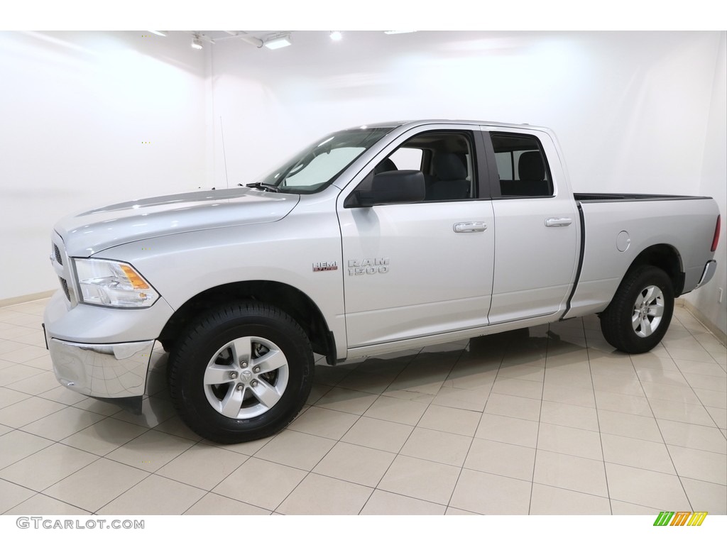 2017 1500 Big Horn Quad Cab 4x4 - Bright Silver Metallic / Black/Diesel Gray photo #3