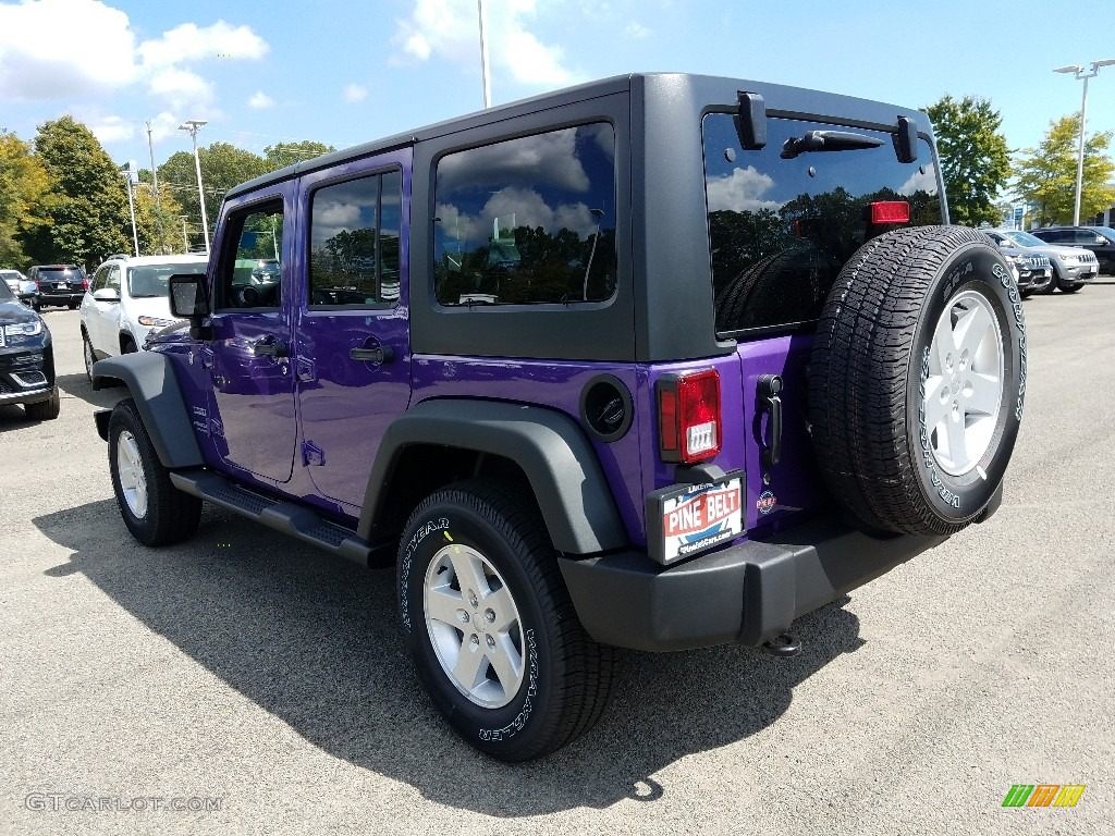 2017 Wrangler Unlimited Sport 4x4 - Extreme Purple / Black photo #4