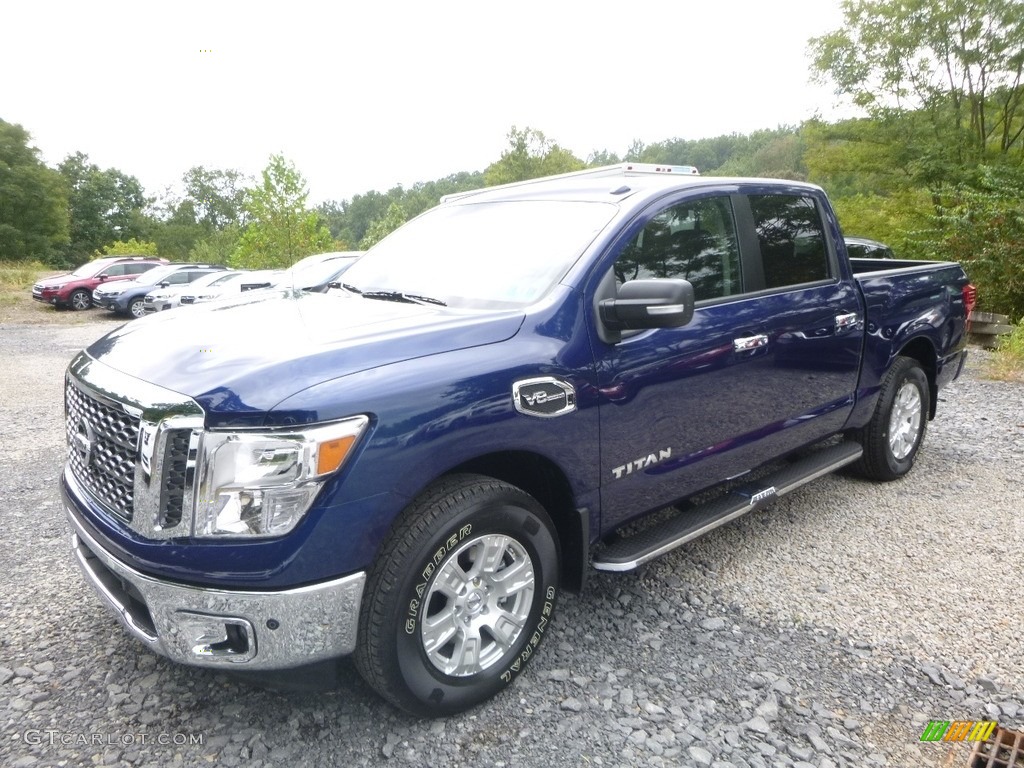 Deep Blue Pearl 2017 Nissan Titan SV Crew Cab 4x4 Exterior Photo #122795023