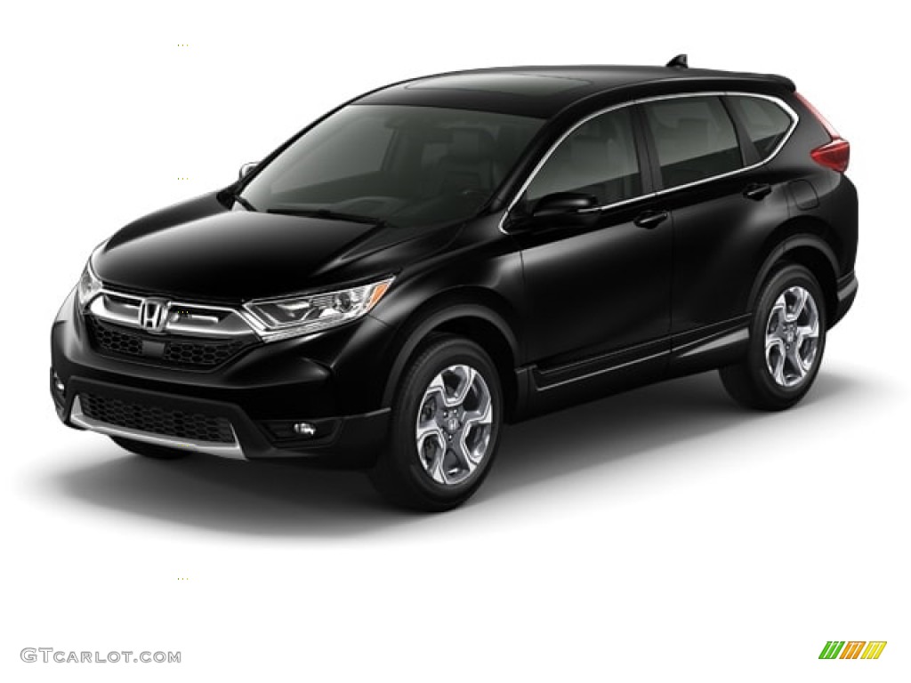 2017 CR-V EX - Crystal Black Pearl / Black photo #18