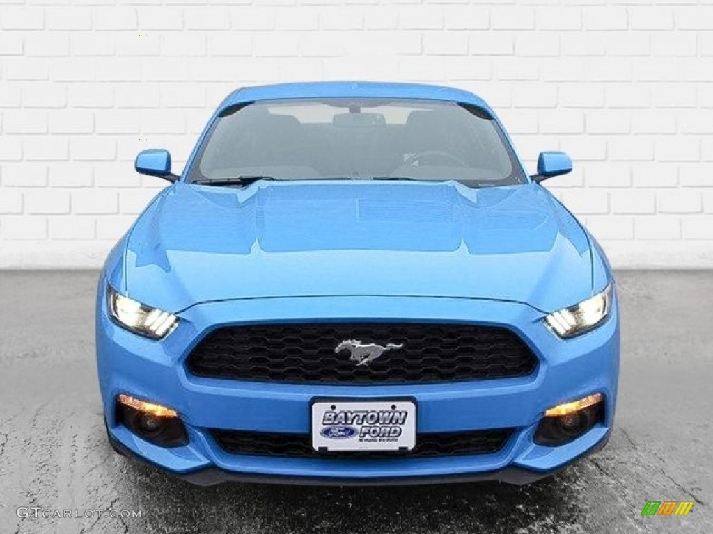 2017 Mustang Ecoboost Coupe - Grabber Blue / Ebony photo #2