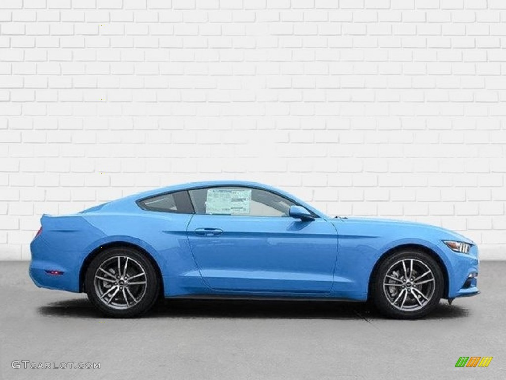 2017 Mustang Ecoboost Coupe - Grabber Blue / Ebony photo #3