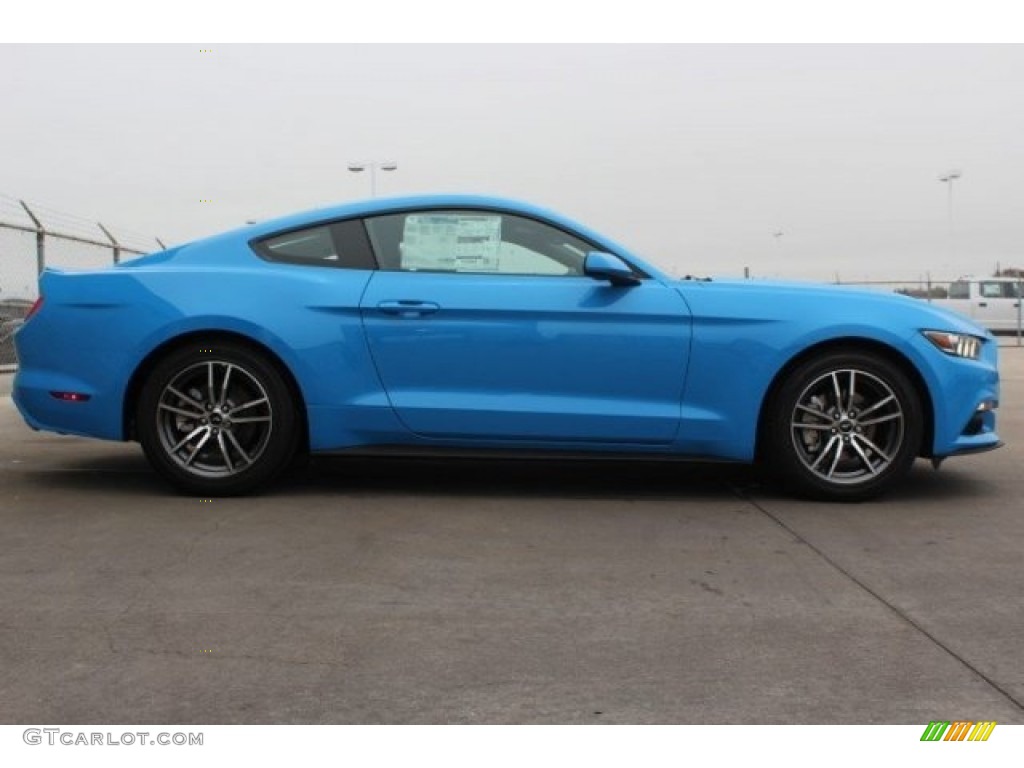 2017 Mustang Ecoboost Coupe - Grabber Blue / Ebony photo #5