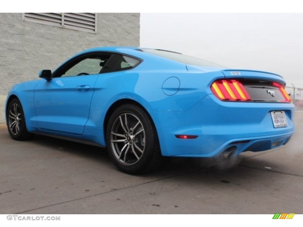 2017 Mustang Ecoboost Coupe - Grabber Blue / Ebony photo #7