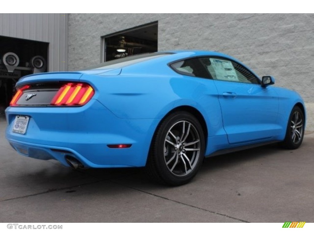 2017 Mustang Ecoboost Coupe - Grabber Blue / Ebony photo #9