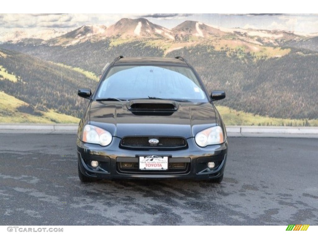 2004 Impreza WRX Sport Wagon - Java Black Pearl / Dark Gray photo #4